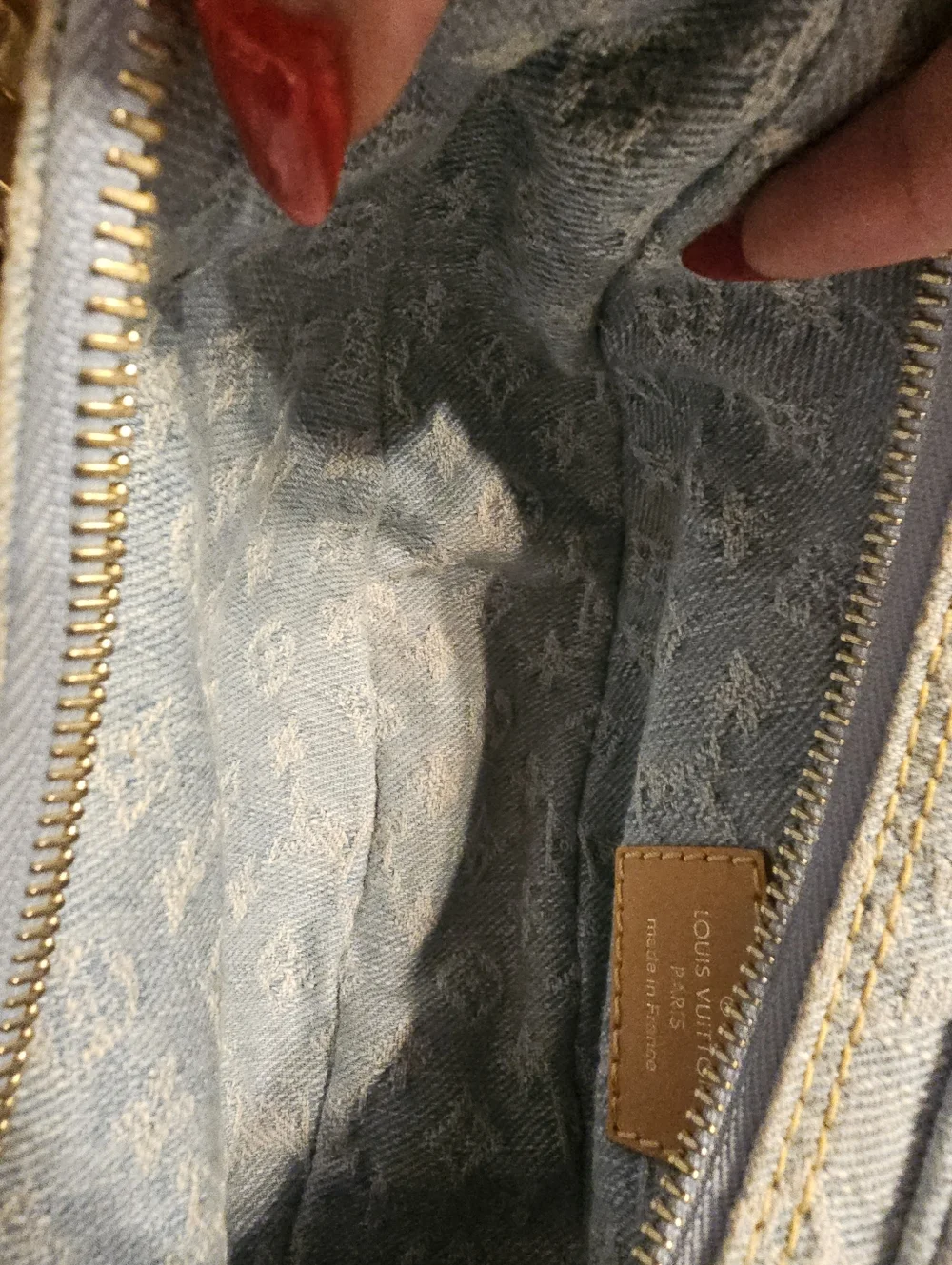 Denim Loop Monogram Hobo Bag - Picture 10 of 12